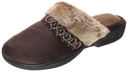 Isotoner Microsuede Nola Clog - Dark Chocolate