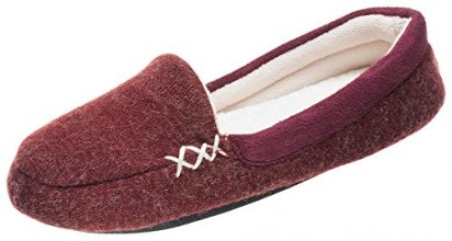 Isotoner Microsuede & Heather Knit Marisol Moc - Henna