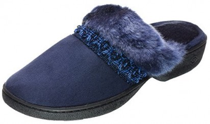 Isotoner Microsuede Nola Clog - Navy Blue