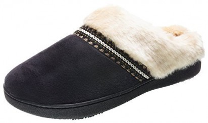 Isotoner Microsuede Joey Hoodback W/Trim - Black