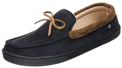 Stretch Microsuede Tom Boater Moccasin - Black