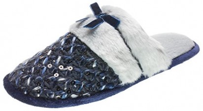 Isotoner Sequin Multi Knit janel Clog - Steel Blue