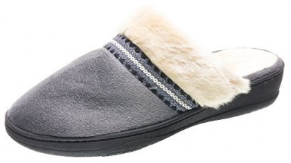 Isotoner Microsuede Joey Clog W/Trim - Ash