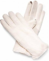 Isotoner Smartdri Fleece Mitten W /Smartouch Technology - Ivory