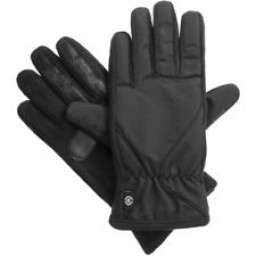 Isotoner Smartdri Super Soft Nylon Fleece Pieced Glove - Heathered Black