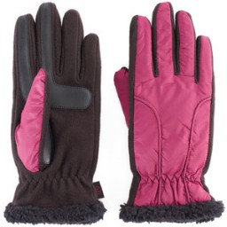 Isotoner Smartdri Super Soft Nylon Fleece Pieced Glove - Hibiscus Heather
