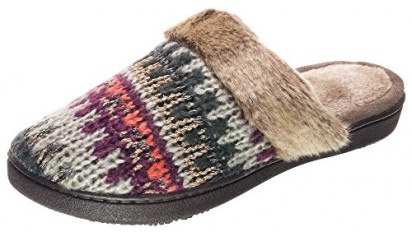 Isotoner Lurex Cable Knit/Fairisle Knit Erin Clog - Otml Hther Frisle