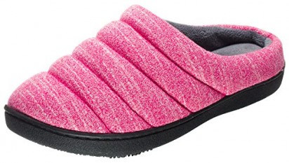 Isotoner Quilted Space Dye Knit Andrea Hoodback - Very Berry