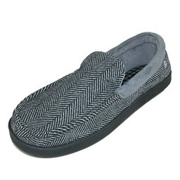 Isotoner Herringbone Twill Harrison Moccasin - Ash