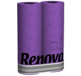 Renova 3 Ply Soft Colour Perfumed Toilet Loo Bathroom Tissue Paper Rolls Puprle