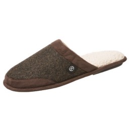 Isotoner Tweed Or Plaid Richard Scuff - Dark Chocolate