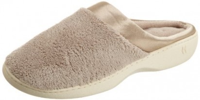 Isotoner Microterry Pillowstep Satin Clog - Taupe