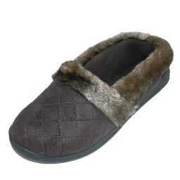 Isotoner Microsuede Paige Closed Back - Dark Chocolate