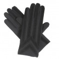 Isotoner Spandex Gloves W/Suede Palm Strips - Black