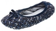 Isotoner Sequin Multi Knit janel Ballerina - Steel Blue