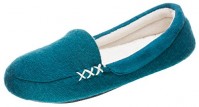 Isotoner Microsuede & Heather Knit Marisol Moc - Morroccan Blue