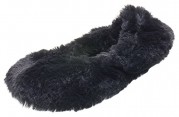 Isotoner Bunny Fur Ballerina  - Black