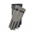 Isotoner Smartdi Fleece Glove W/Smartouch Technology - Black w/white dots