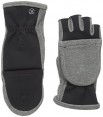 Isotoner Hybrid Convertible Flip Top Gloves W/Magnet - Black/Oxford Heather