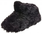 Isotoner Textured Faux Fur Regina Boot - Black