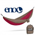 ENO Eagles Nest Outfitters - DoubleNest Hammock with Insect Shield Treatment Khaki/Maroon