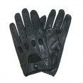 Isotoner Smooth Leather Driving Gloves - Black