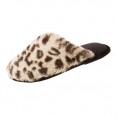 Isotoner Bunny Fur Clog - Grey Cheetah