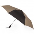 Totes Duet Golf-Sized Auto Open Close Umbrella - Black/British Tan