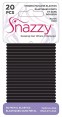 Snazzy Hair Elastics - Black, Thick & Long - Economy Pack, Painless 20 Count (1 Pack, 20 Ties Per Card)