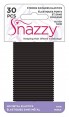 Snazzy Hair Elastics - Black, Thin - Economy Pack, Painless 30 Count (1 Pack, 30 Ties Per Card)