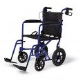 Medline MDS808210ABE Aluminum Transport Chair with 12" Wheels, Blue