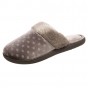 Isotoner Polka Dot Velour Stacie Clog - Ash