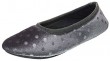 Isotoner Polka Dot Velour Stacie Ballerina - Ash