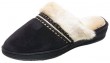Isotoner Microsuede Joey Clog W/Trim - Black