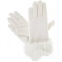 Isotoner Smartdi Fleece Glove W/Smartouch Technology - Ivory