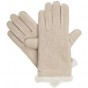 Isotoner Suede Glove W/Mocassin Stitching - Camel 