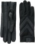 Isotoner Spandex Shortie Gloves With Leather Palm Strips - Charcoal