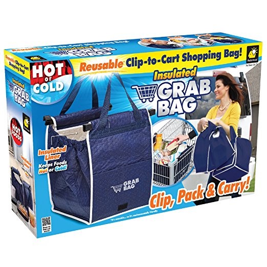 Grab Bag Insulated Reusable Shopping Bag Holds up to 40 lbs